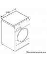 Secadora Condensación - Bosch WTU87RH1ES, Bomba de Calor, Blanco, 8 kg