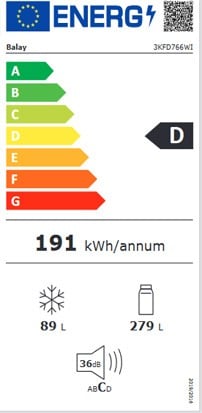 Etiqueta de Eficiencia Energética - 3KFD766WI