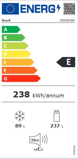 Etiqueta de Eficiencia Energética - KGN36VIEA