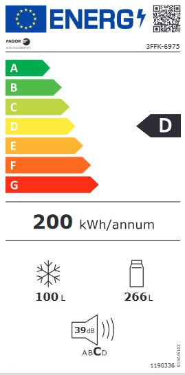 Etiqueta de Eficiencia Energética - 3FFK-6975X