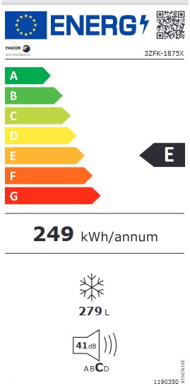 Etiqueta de Eficiencia Energética - 3ZFK-1875X