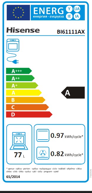 Etiqueta de Eficiencia Energética - BI61111AX