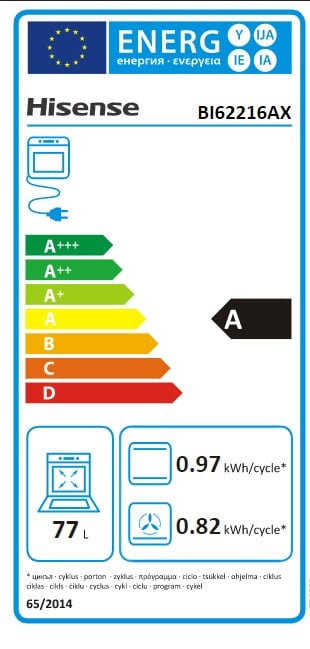 Etiqueta de Eficiencia Energética - BI62216AX