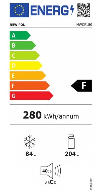 Etiqueta de Eficiencia Energética - NWCF180