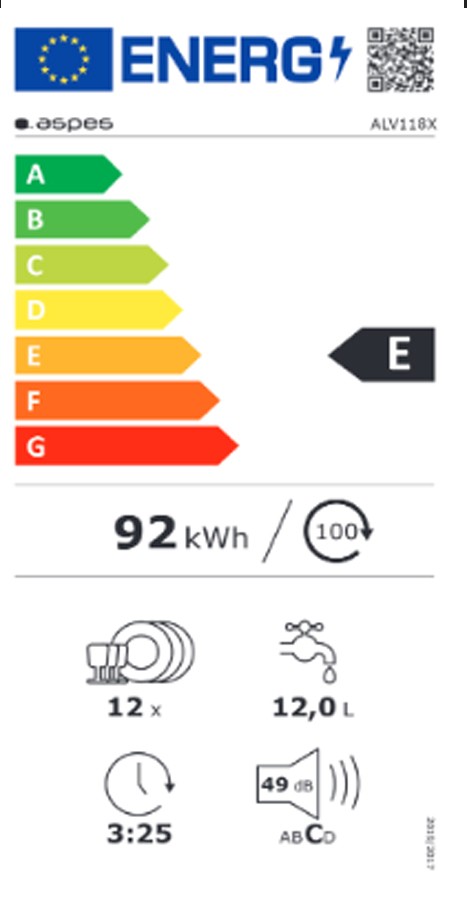 Etiqueta de Eficiencia Energética - ALV118X
