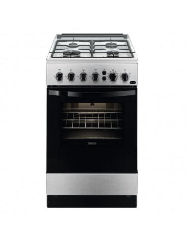Cocina Gas - Zanussi ZCG512H1XA, Cuatro Fuegos, 50 cm, Gas Natural, Inox |  Electrónica Vicente