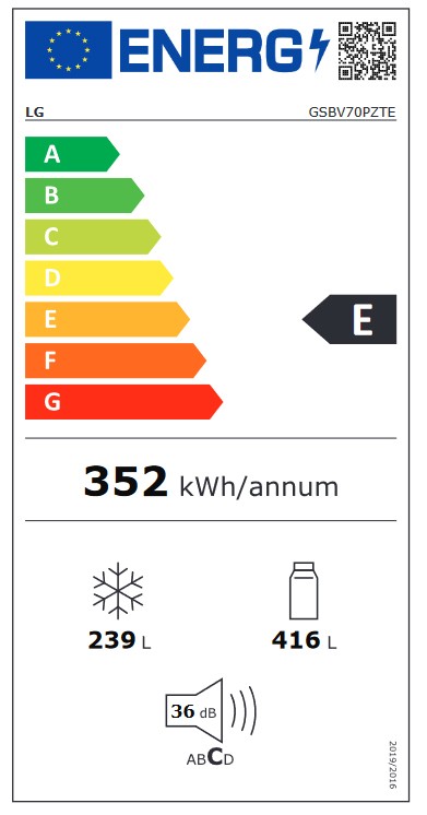 Etiqueta de Eficiencia Energética - GSBV70PZTE