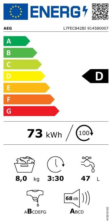 Etiqueta de Eficiencia Energética - L7FEC842BI