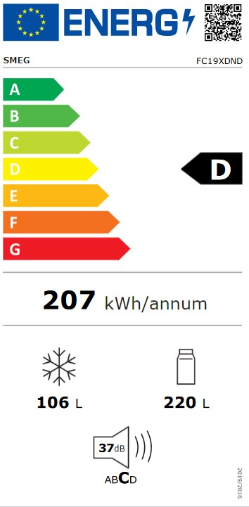 Etiqueta de Eficiencia Energética - FC19XDND