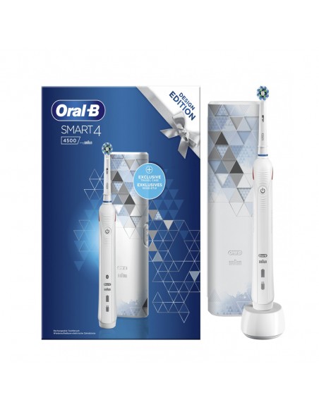 Cepillo de Dientes Eléctrico - Oral-B Smart 4500 Blanco Modern Art