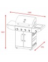 Barbacoa Gas - Teka Cooker T-BBQ 4100 G, 139 cm, 5 quemadores, Inox