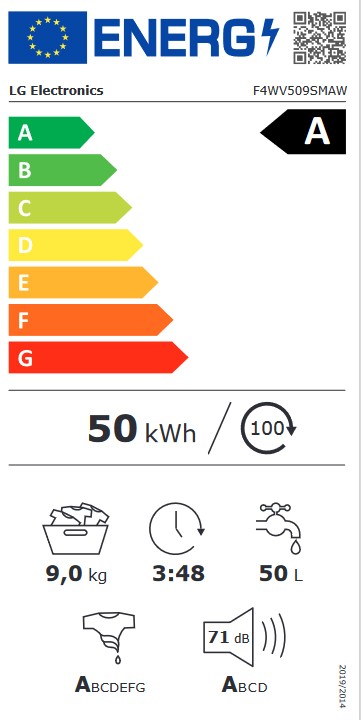 Etiqueta de Eficiencia Energética - F4WV509SMAW
