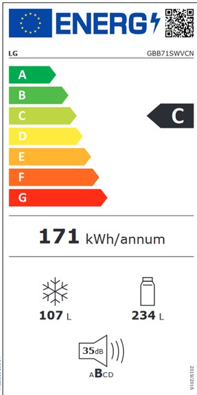 Etiqueta de Eficiencia Energética - GBB71SWVCN