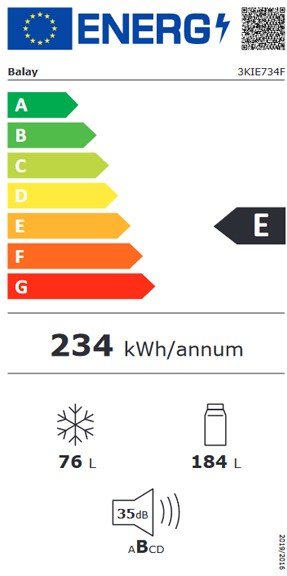 Etiqueta de Eficiencia Energética - 3KIE734F