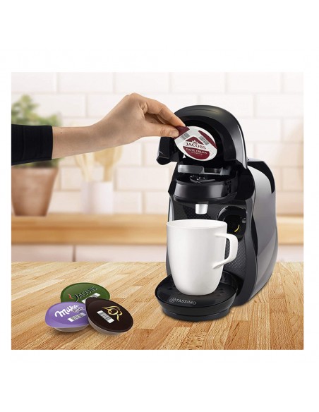Cafetera Cápsulas - Bosch TAS1002N Tassimo Happy, 1400 W, 0.7 litros, T  DISCS, Negro | Electrónica Vicente