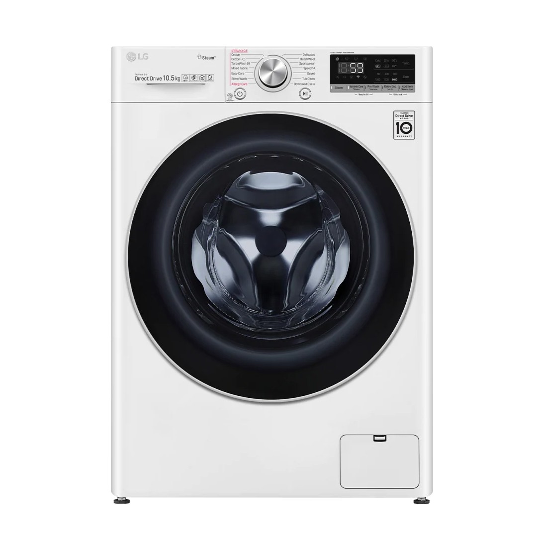 Lavadora Libre Instalación LG F4DV7010S1W, 10,5/7Kg, RPM, Wi-Fi, Vapor,