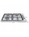 Placa Gas - Teka E/60.3 4G AL, Cuatro Fuegos, 60 cm, Gas Natural