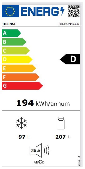 Etiqueta de Eficiencia Energética - RB390N4CCD