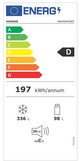 Etiqueta de Eficiencia Energética - RB440N4GBD