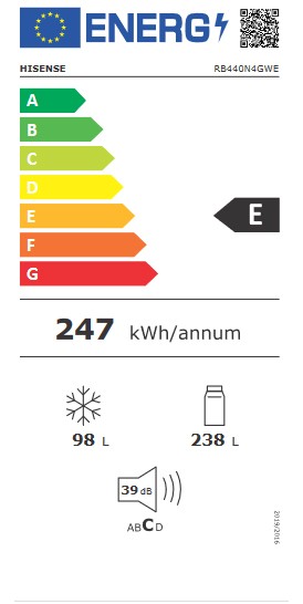 Etiqueta de Eficiencia Energética - RB440N4BWE
