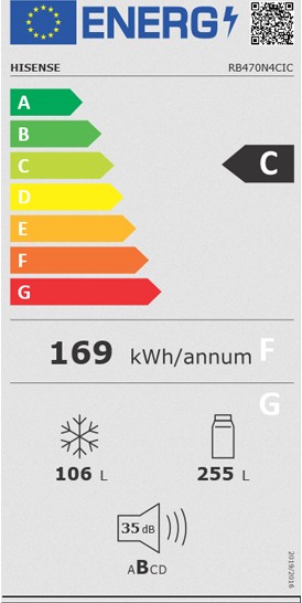 Etiqueta de Eficiencia Energética - RB470N4SIC