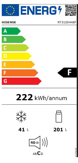 Etiqueta de Eficiencia Energética - RT312D4AEF
