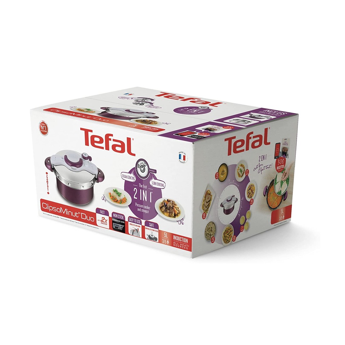 Olla Presión Tefal Clipso Minut Duo, 5 litros
