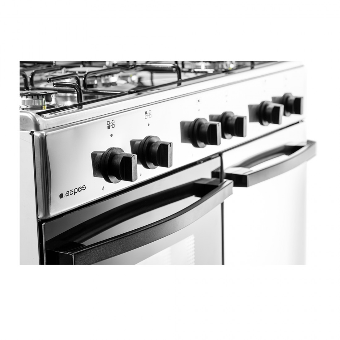 Cocina Gas - Aspes ACOP1560X, 90 cm, 5 fuegos, Acero Inoxidable |  Electrónica Vicente