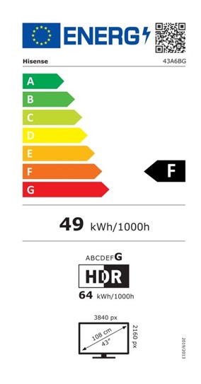 Etiqueta de Eficiencia Energética - 43A6BG