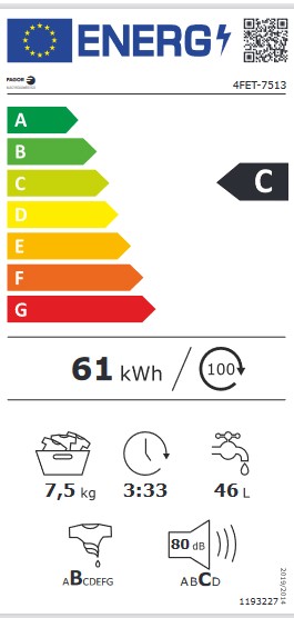 Etiqueta de Eficiencia Energética - 4FET-7513
