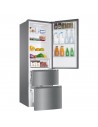 Combi Libre Instalación - Haier HTR3619FNMN, Tres Puertas, No-Frost, 1.90 metros, Inox