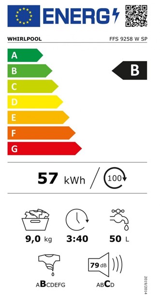 Etiqueta de Eficiencia Energética - FFS 9258 W SP