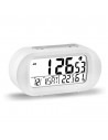 Reloj Despertador - Elbe RD-009-B, Termómetro, Blanco