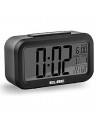 Reloj Despertador - Elbe RD-668-N, Termómetro, Negro