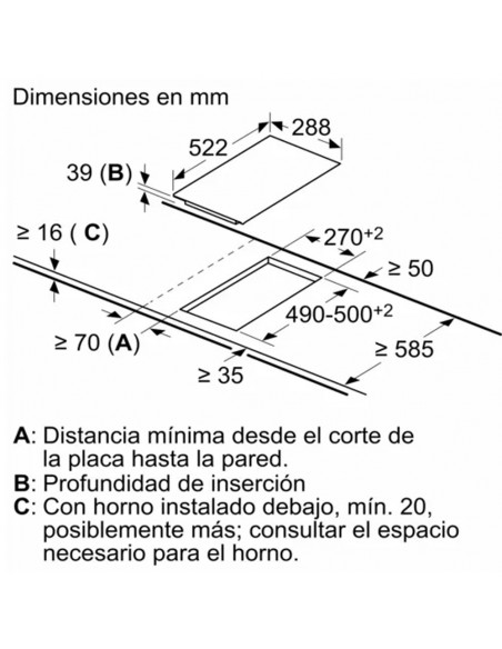 Placa Modular Vitrocerámica - Balay 3EB730LQ, 2 Zonas, 30 cm, Negro, Biselado