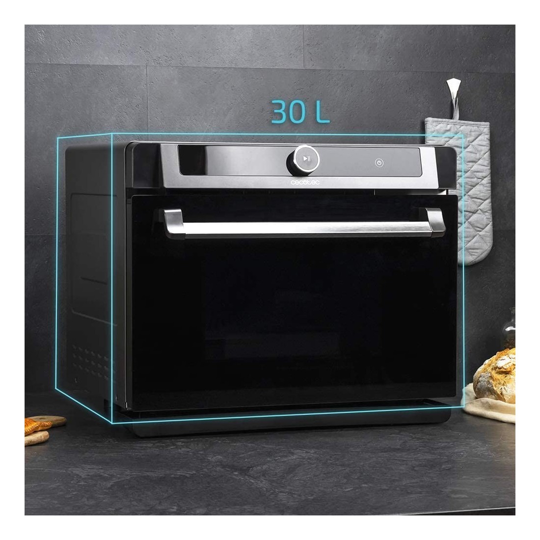 Horno Sobremesa - Cecotec Bake\u0026Steam 3000 Vapor, 2200W, 30 litros, Negro |  Electrónica Vicente