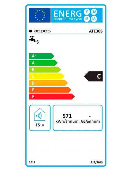 Termo Vertical - Aspes ATE30S, 30...