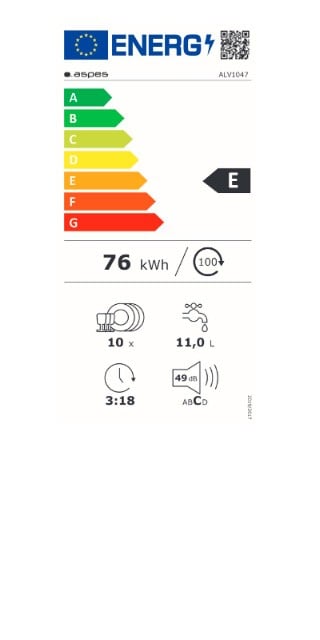 Etiqueta de Eficiencia Energética - ALV1047