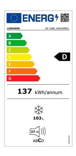Etiqueta de Eficiencia Energética - GP1486
