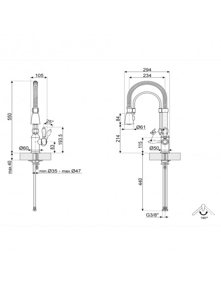 Grifo Caño Alto - Smeg MIDR7CR-2,...