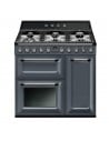 Cocina Gas - Smeg TR93GR, Seis Fuegos, Vapor Clean, Gris, Gas Nautral, 90cm