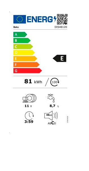 Etiqueta de Eficiencia Energética - DIS48120