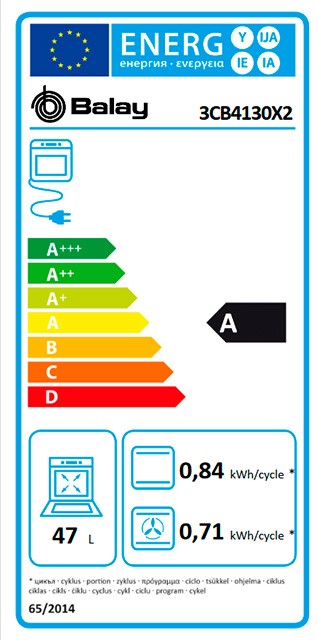 Etiqueta de Eficiencia Energética - 3CB4130X2