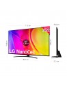 TV LED - LG 50NANO826QB, 50 pulgadas, NanoCell 4K, Procesador a5 Gen 5 IA, Magic Remote