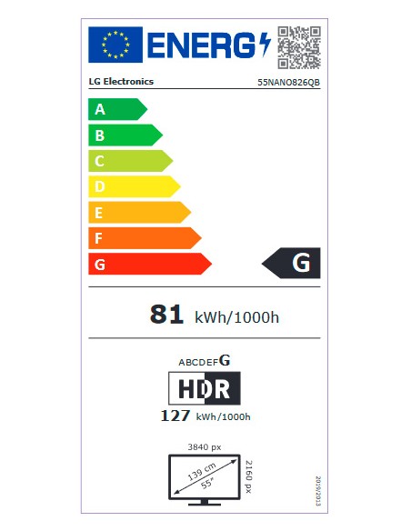 TV LED - LG 55NANO826QB, 55 pulgadas,...