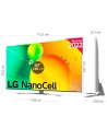TV LED - LG  50NANO786QA, 50 pulgadas, NanoCell 4K, Procesador a5 Gen 5 con IA, Magic Remote