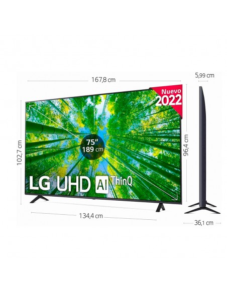 TV LED - LG 75UQ80006LB, 75 pulgadas,...
