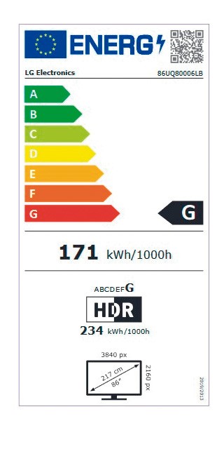 Etiqueta de Eficiencia Energética - 86UQ80006LB