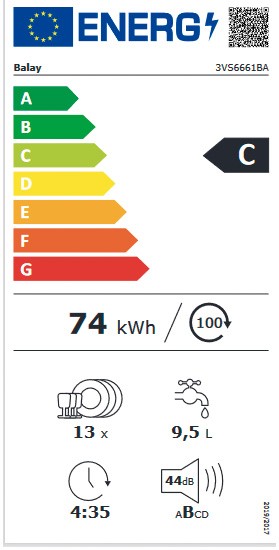 Etiqueta de Eficiencia Energética - 3VS6661BA
