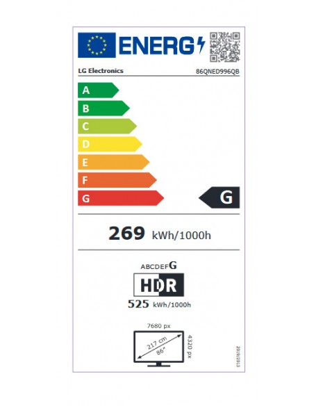 TV Mini LED - LG 86QNED996QB, 86...